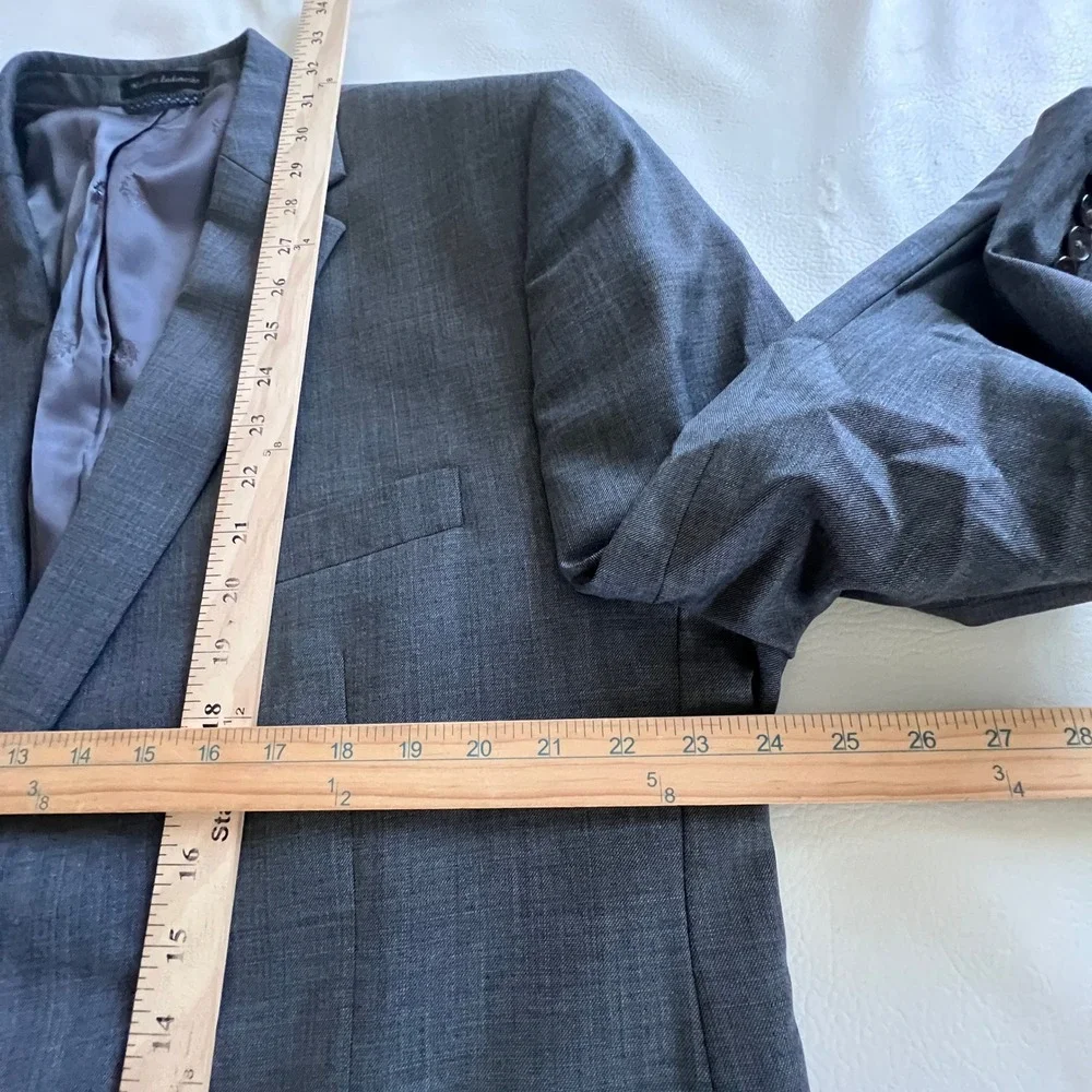 Lauren Ralph Lauren Blazer Mens 48R Charcoal Gray Wool Blend Sport Coat Jacket